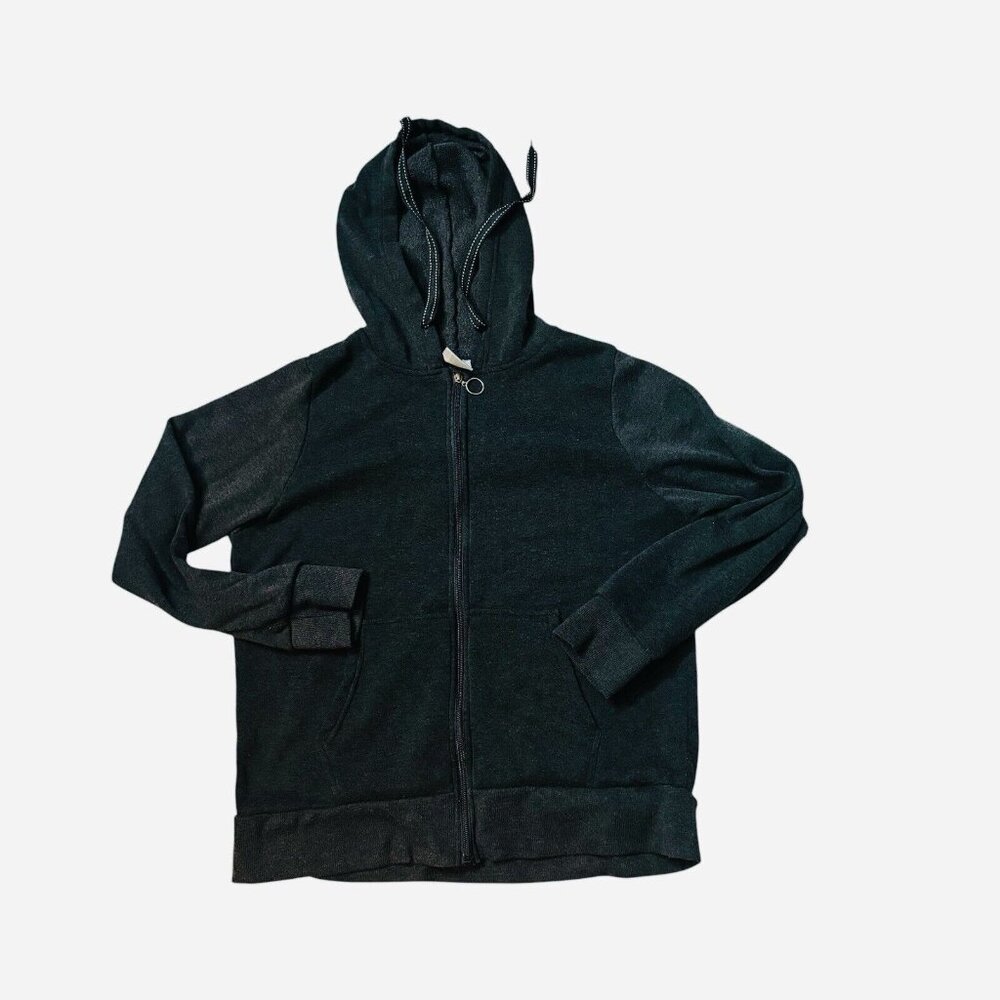 Rag Sz: M Women Zip Up Hoodie Gray
